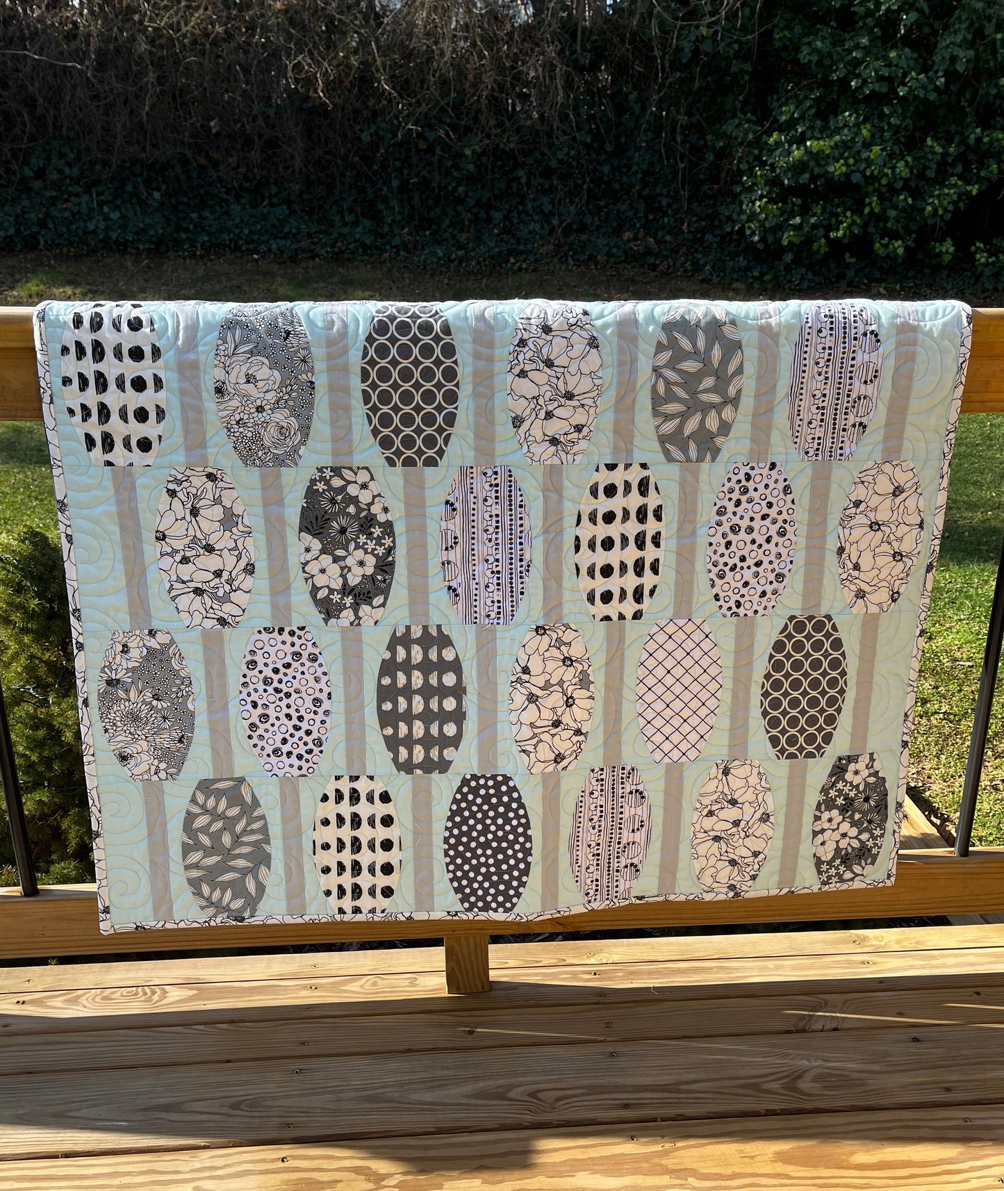 Handmade Baby Quilt, Baby Blanket, Adult Lap Quilt, Easter Table Topper, Easter Wall Hanging (40.5x45) Ready to Ship!