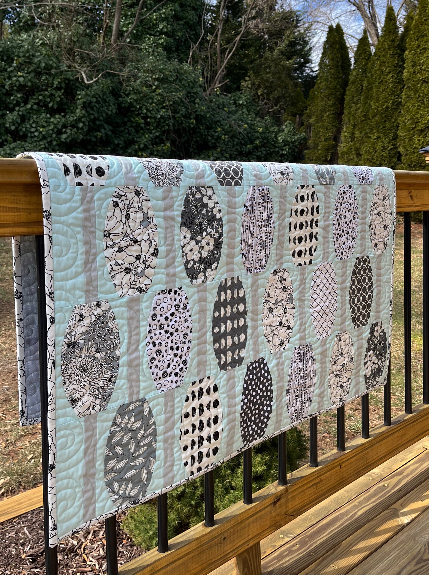 Handmade Baby Quilt, Baby Blanket, Adult Lap Quilt, Easter Table Topper, Easter Wall Hanging (40.5x45) Ready to Ship!