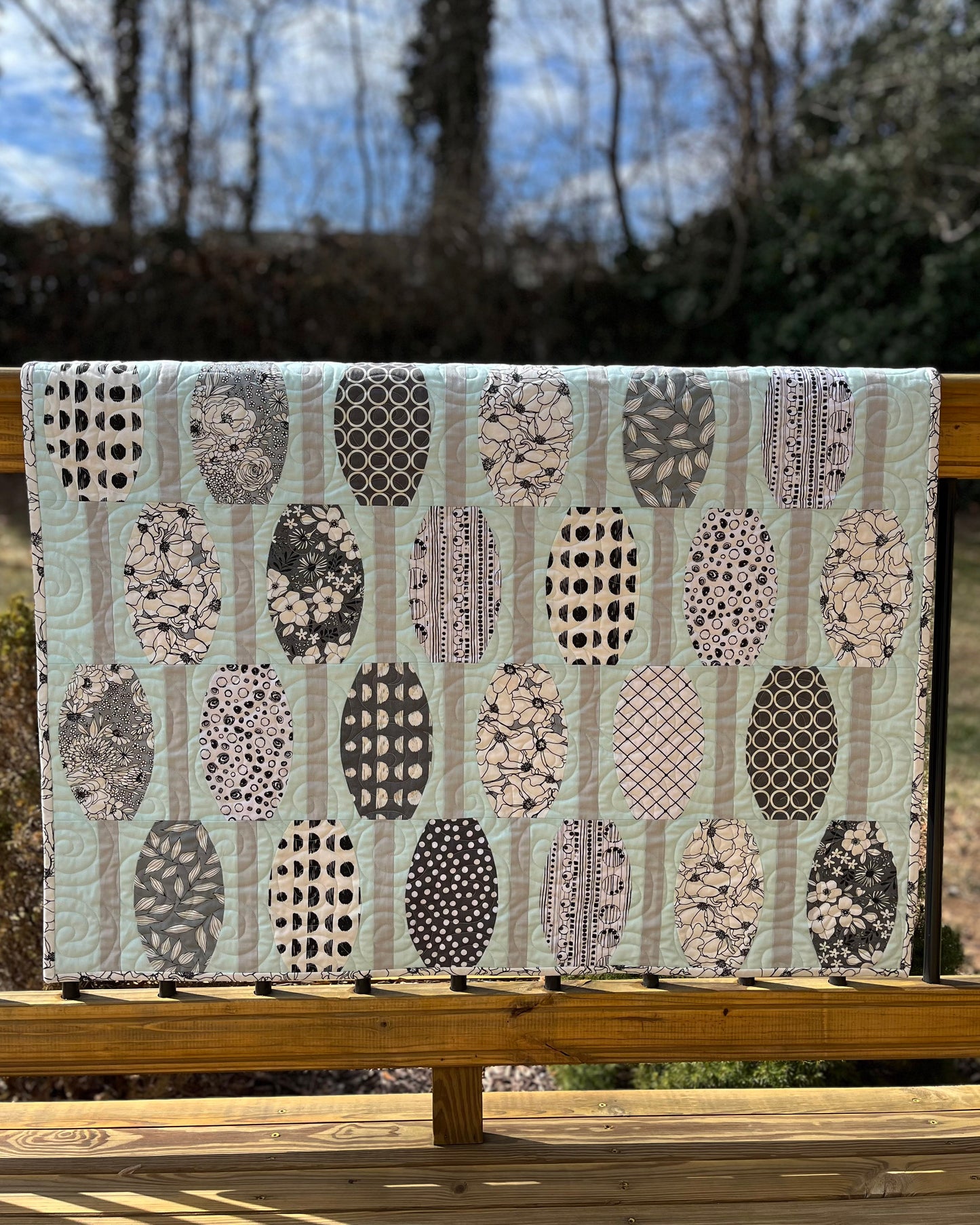 Handmade Baby Quilt, Baby Blanket, Adult Lap Quilt, Easter Table Topper, Easter Wall Hanging (40.5x45) Ready to Ship!