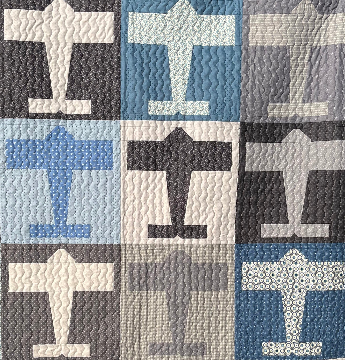 Handmade Airplanes Quilt - Throw Size Blanket (64x64) Baby, Toddler, Adult - Ready to Ship!