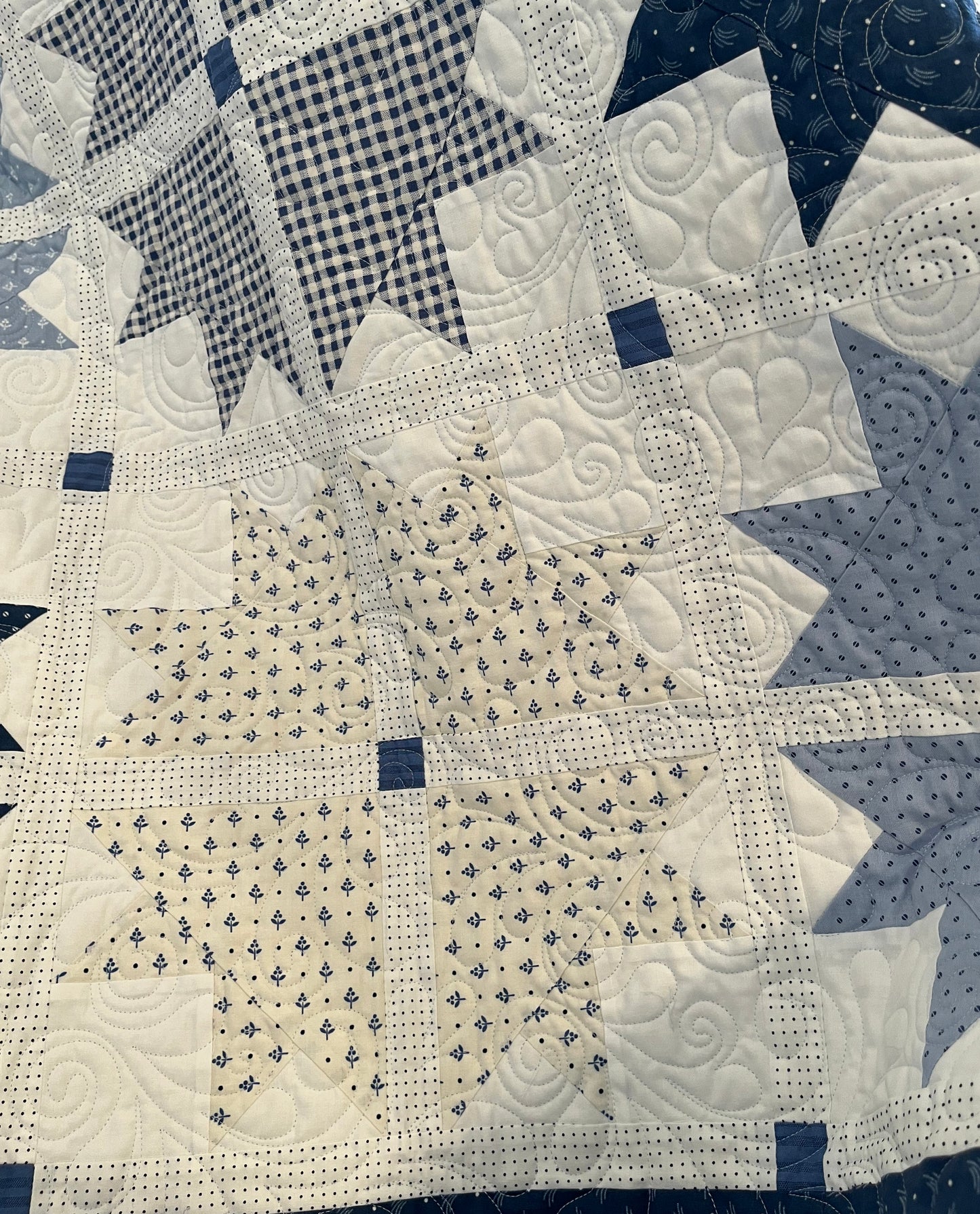 Handmade Baby Boy Quilt, Baby Girl Quilt, Baby Blanket (52x52.5) Moda Blueberry Delight Fabric, Ready to Ship!