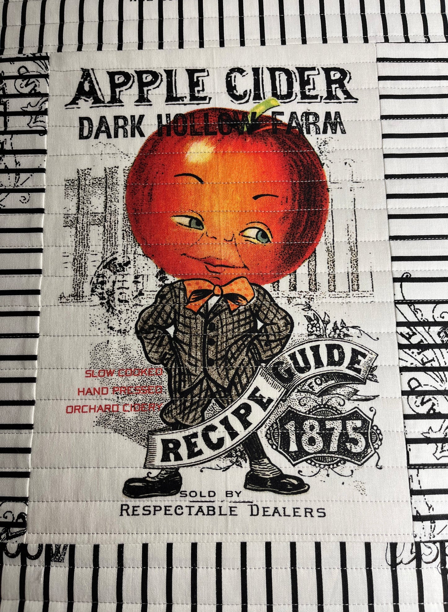Handmade Halloween Quilted Table Runner - Unique Halloween Riley Blake Pumpkin Seed Packets#2 (15x50)