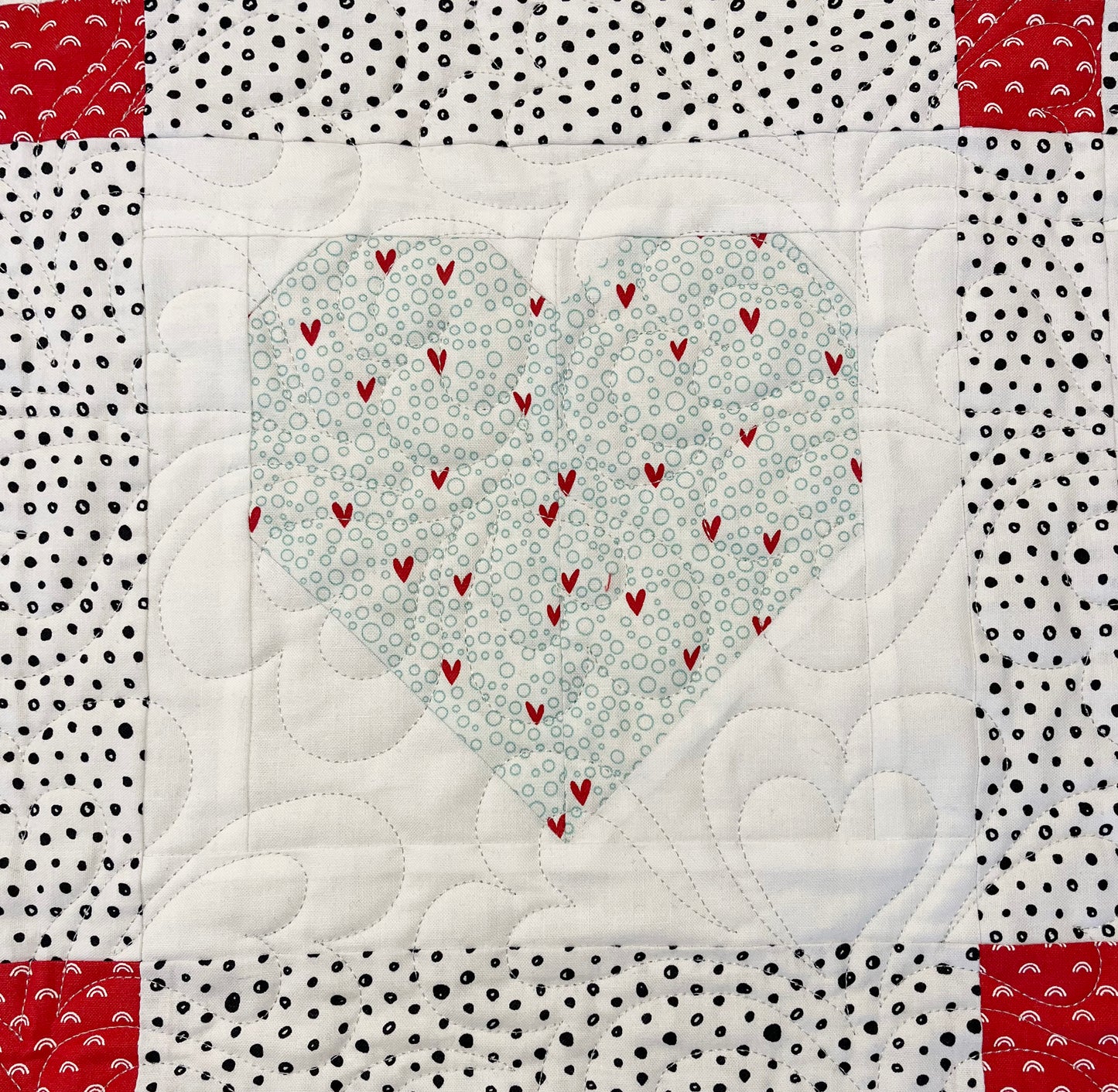 Handmade Hearts Baby Girl Quilt, Valentine's Day Blanket (40x40) Adult Lap Quilt, Table Topper, Wall Hanging, Ready to Ship!