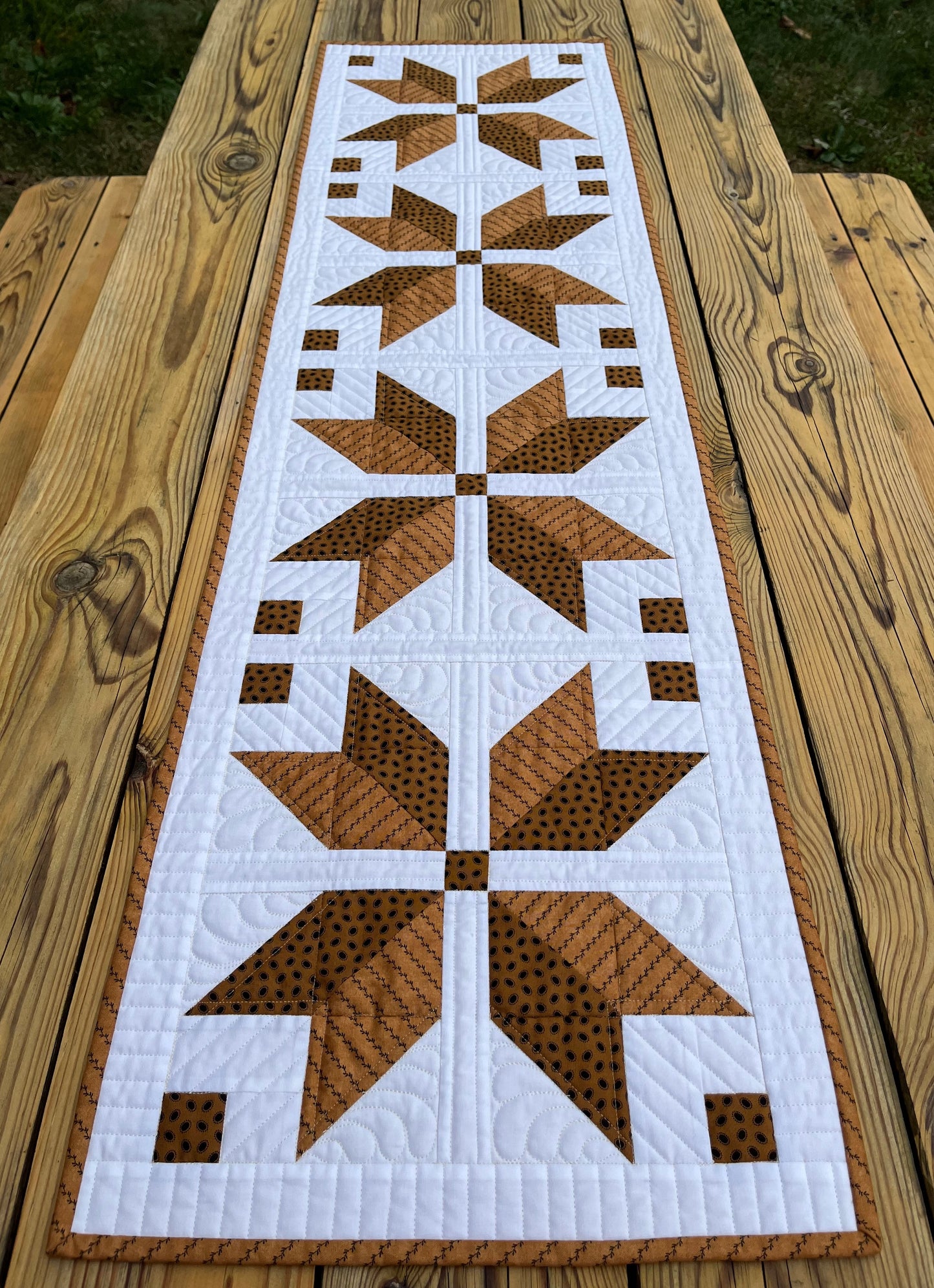 Handmade Autumn Fall Thanksgiving Table Runner (15x54) Custom Quilted - Ready to Ship