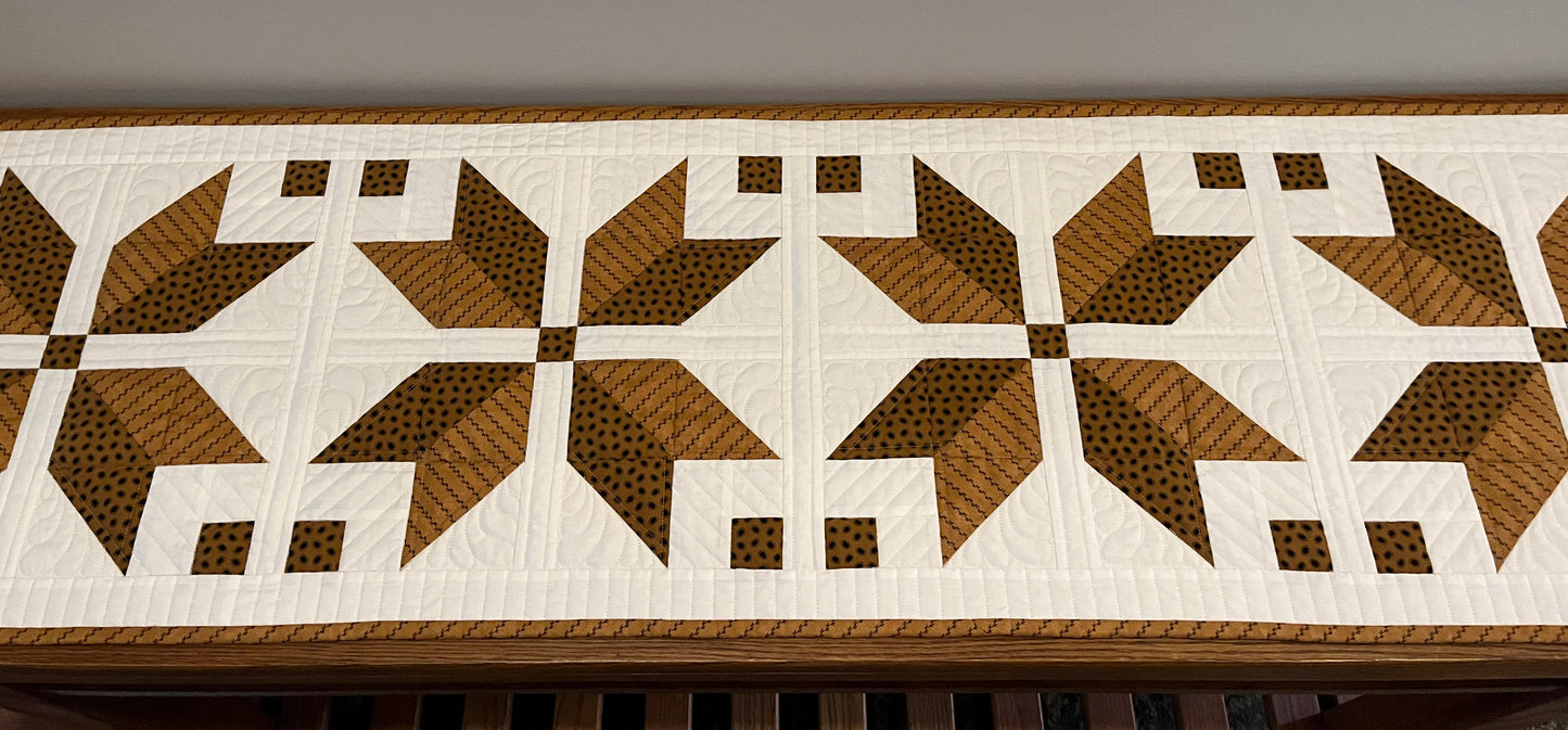 Handmade Autumn Fall Thanksgiving Table Runner (15x54) Custom Quilted - Ready to Ship