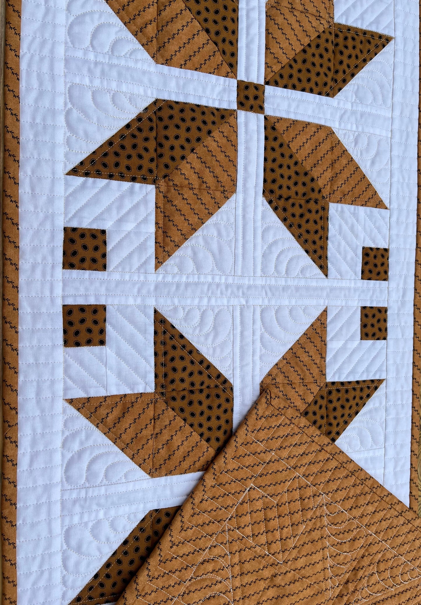 Handmade Autumn Fall Thanksgiving Table Runner (15x54) Custom Quilted - Ready to Ship