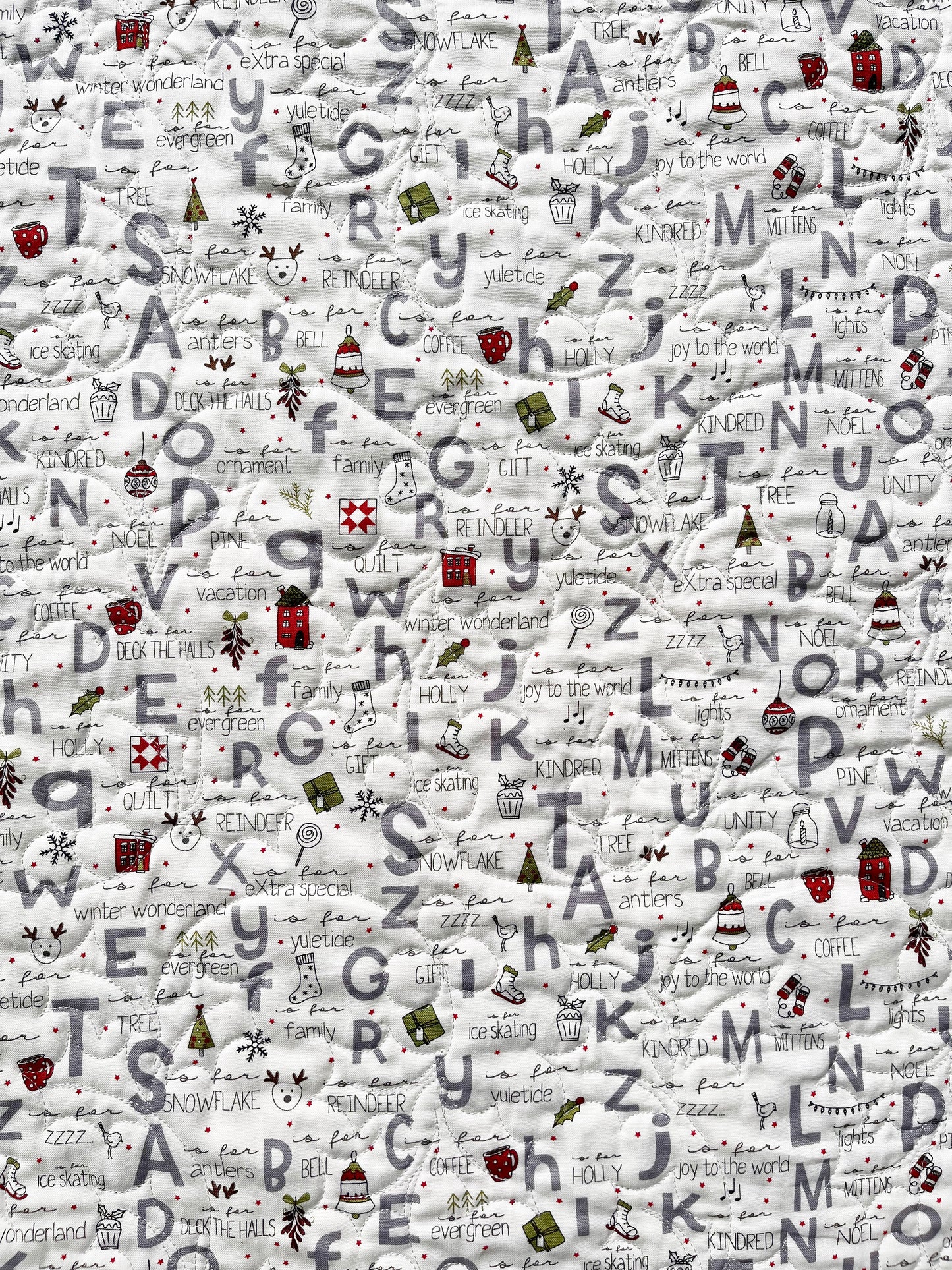 Handmade Christmas Baby Quilt, Baby's First Christmas Blanket (35x40) FREE HANDMADE BAG - Ready to Ship!