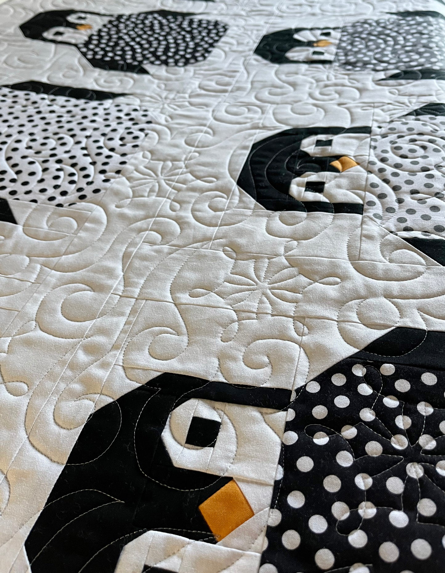 Handmade Penguins Quilt - Custom Order for JT