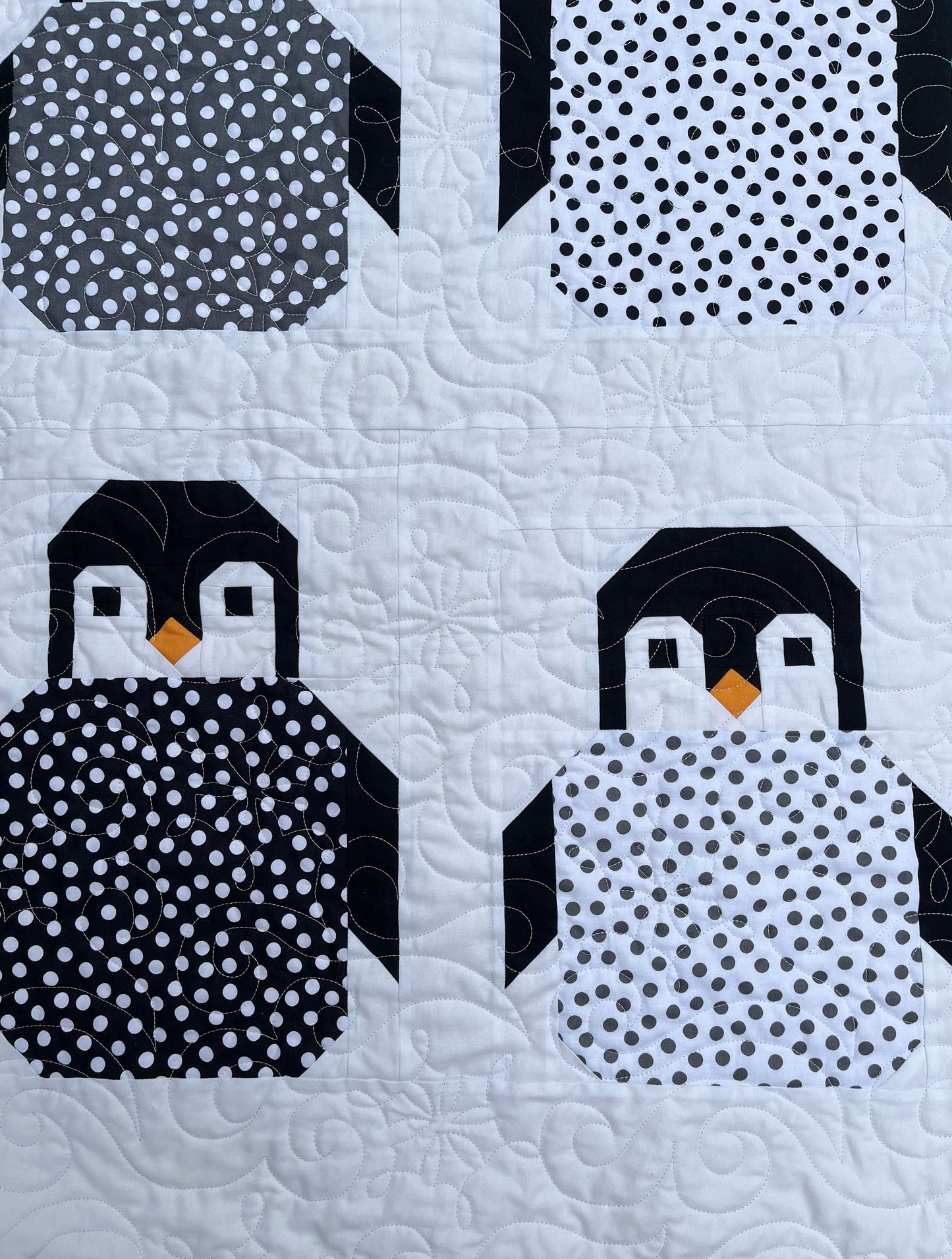 Handmade Penguins Quilt - Custom Order for JT