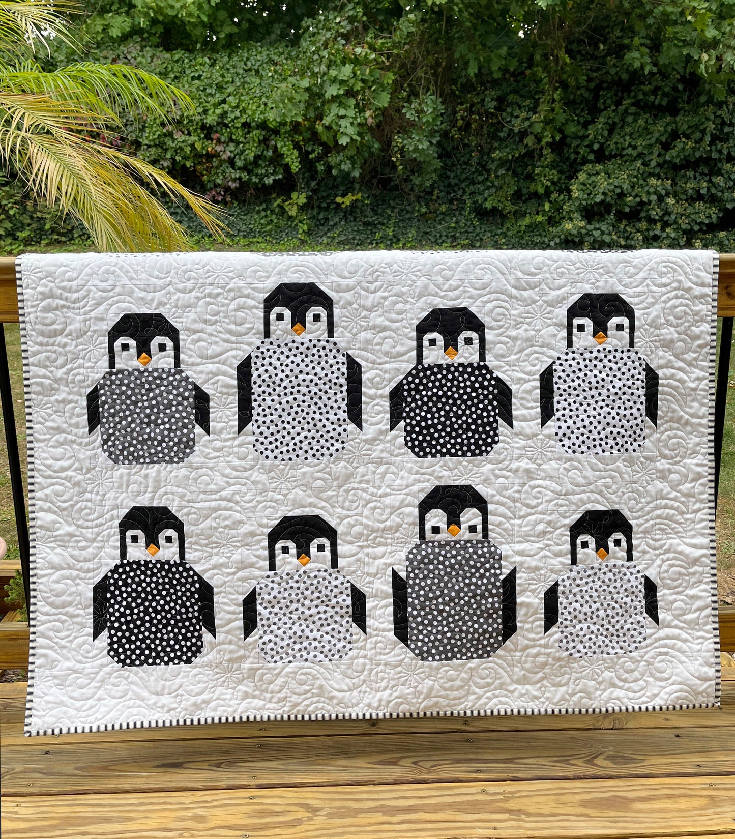 Handmade Penguins Quilt - Custom Order for JT