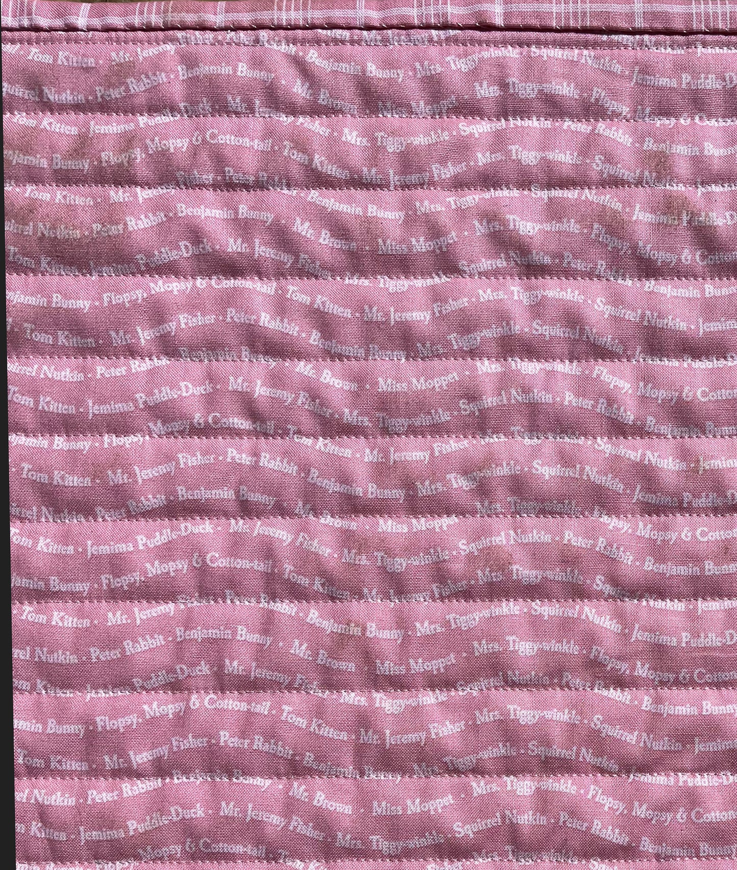 Handmade Baby Girl Quilt - Peter Rabbit & Friends - Easter Baby Blanket (39x46) Free Handmade Gift Bag - Ready to Ship!