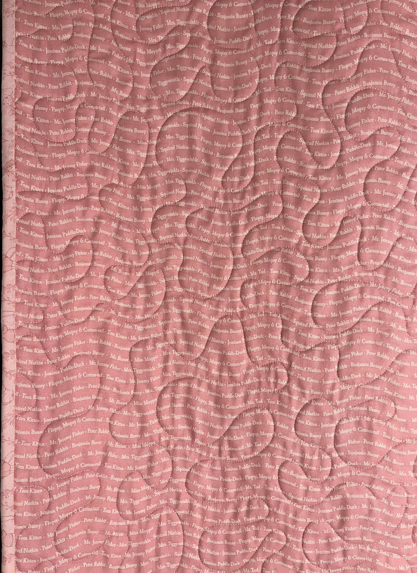 Handmade Baby Girl Quilt (Dark Pink) Peter Rabbit™ & Friends for Riley Blake Designs (39x47)