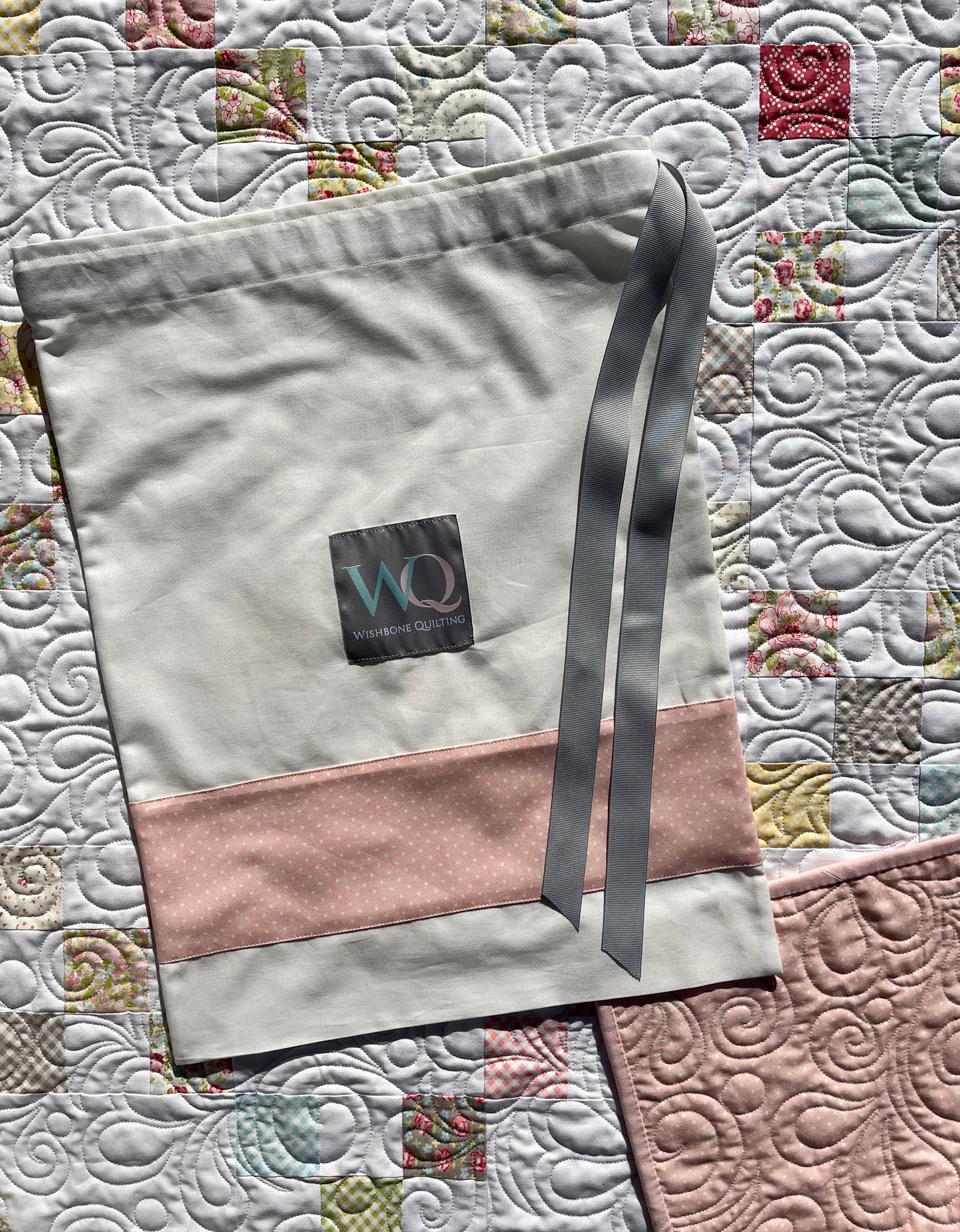Handmade Baby Girl Quilt - Heirloom Baby Girl Blanket, Irish Chain Quilt - Beautiful Soft Colors (40x46) - Ready to Ship!