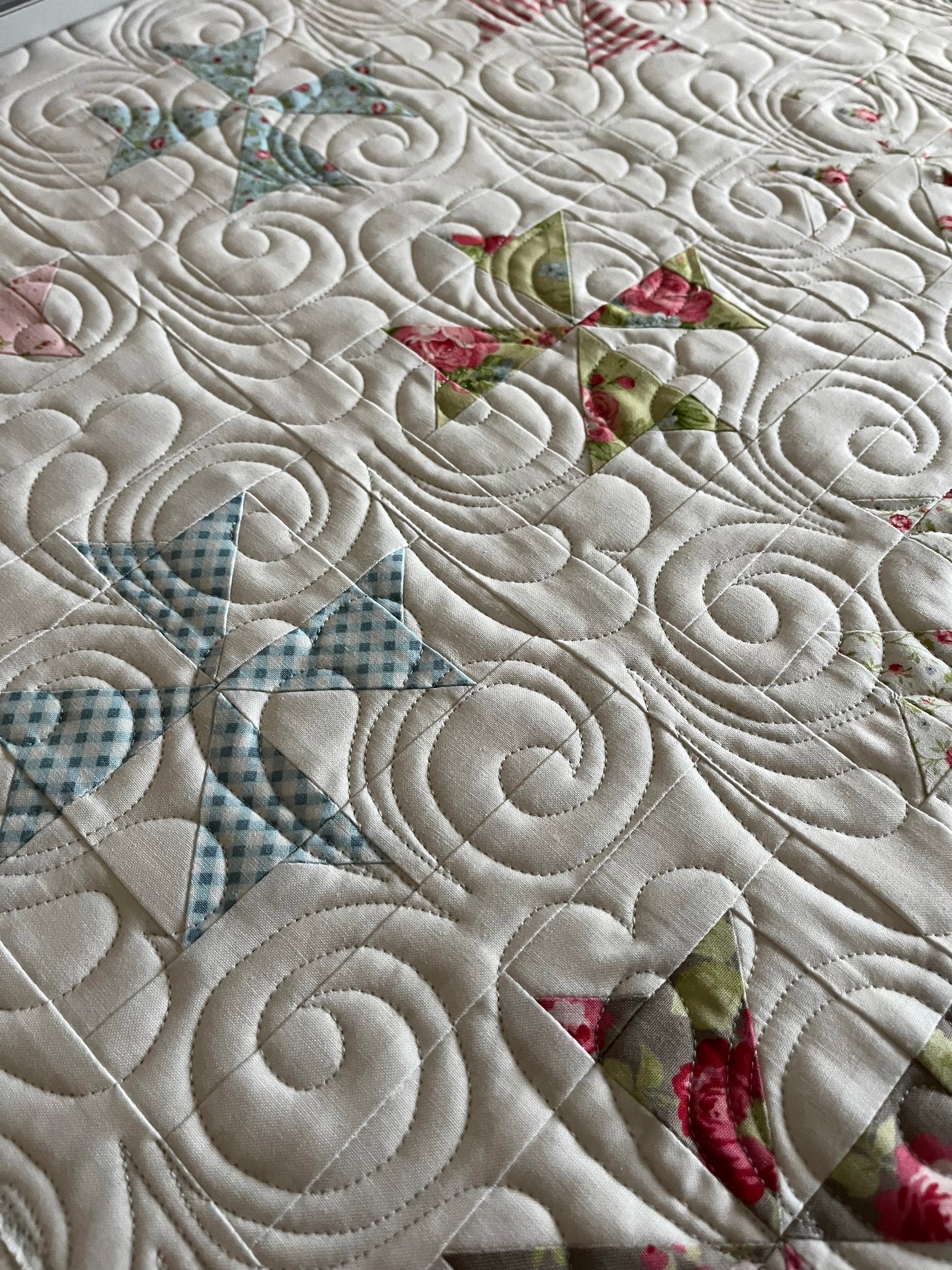 Ferris Wheel - Handmade Baby Quilt - Custom Order for MH - 33"x35"