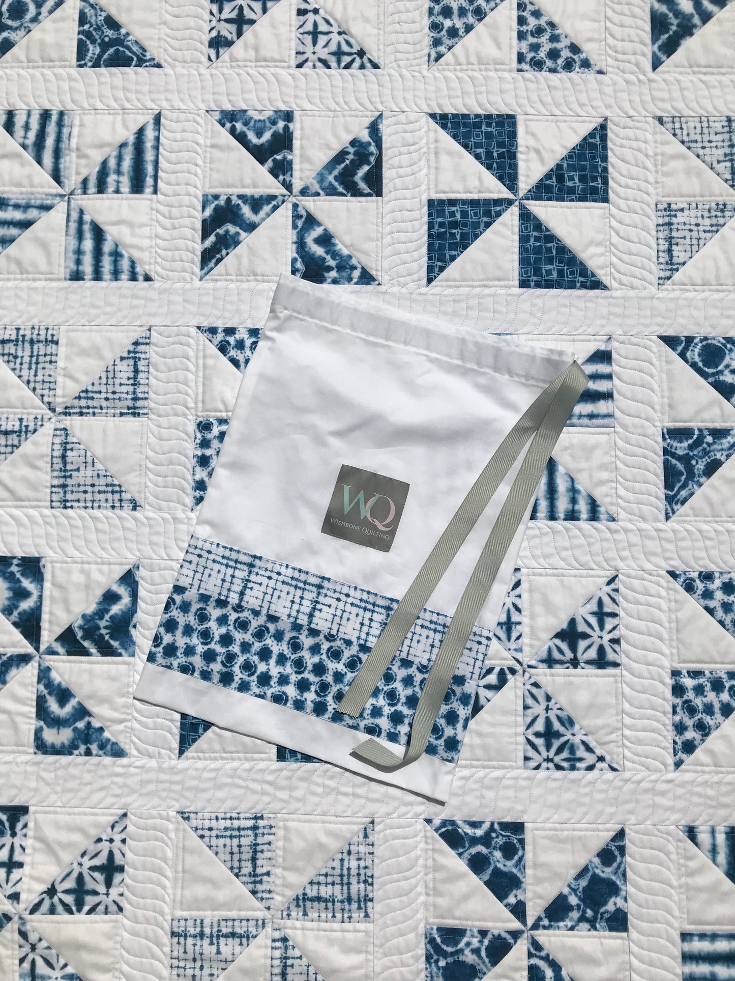 Shibori Pinwheels - Handmade Baby Quilt, Baby Blanket, Gender Neutral Baby Quilt, Crib Size, Adult Lap Quilt - Ready to Ship