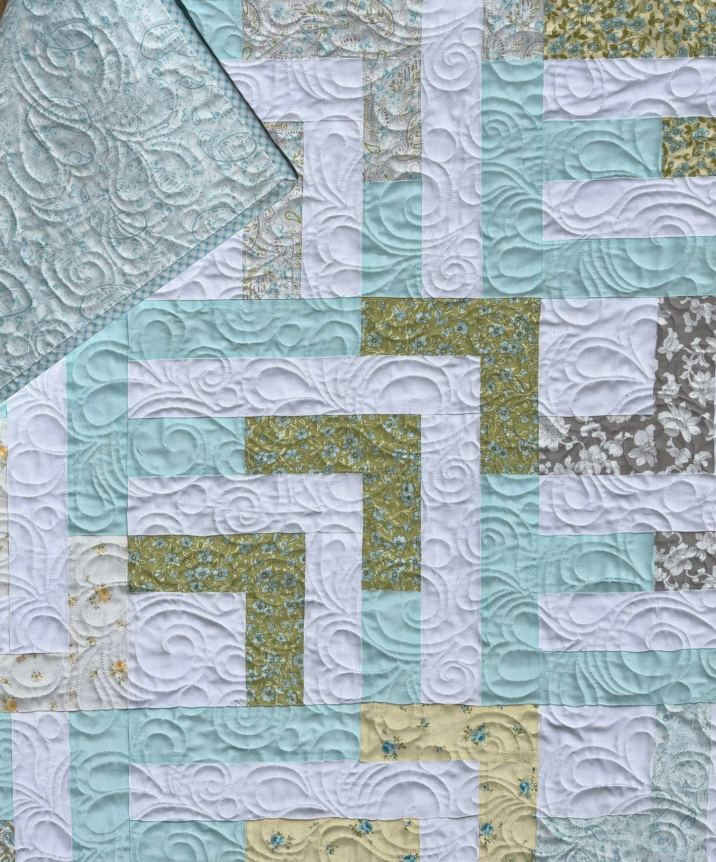 Handmade Baby Girl Quilt, Baby Blanket, Adult Lap Quilt, Spring Colors, Moda Shores Fabric (42x42) Ready to Ship!