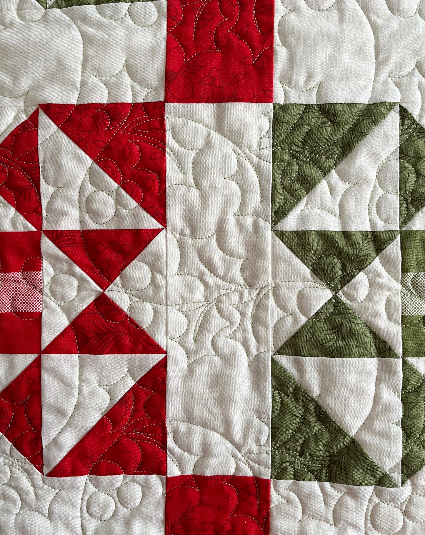 Handmade Christmas Baby Quilt, Baby's First Christmas Blanket, Adult Lap Quilt, Table Topper, Wall Hanging (37.5x37.5)