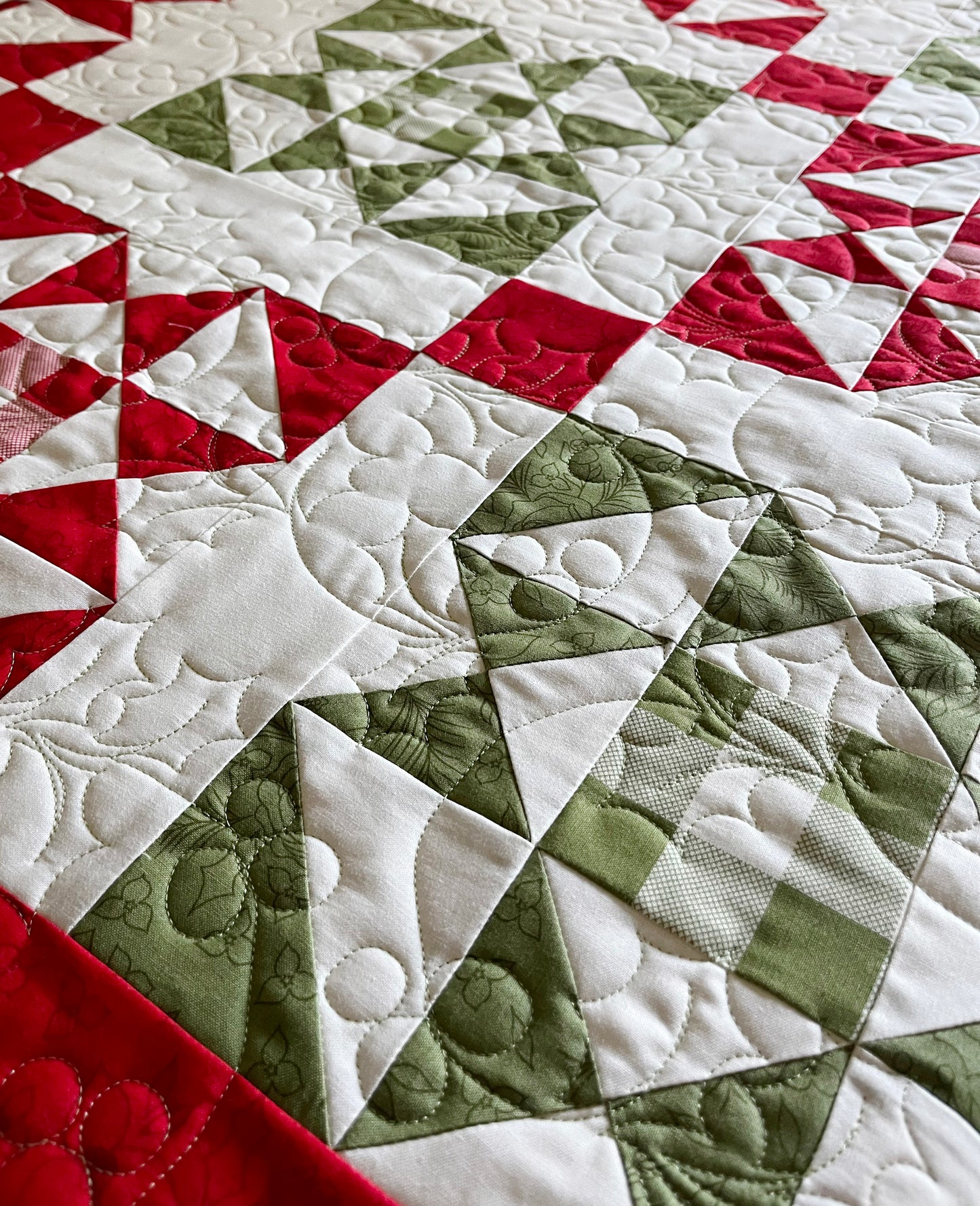 Handmade Christmas Baby Quilt, Baby's First Christmas Blanket, Adult Lap Quilt, Table Topper, Wall Hanging (37.5x37.5)