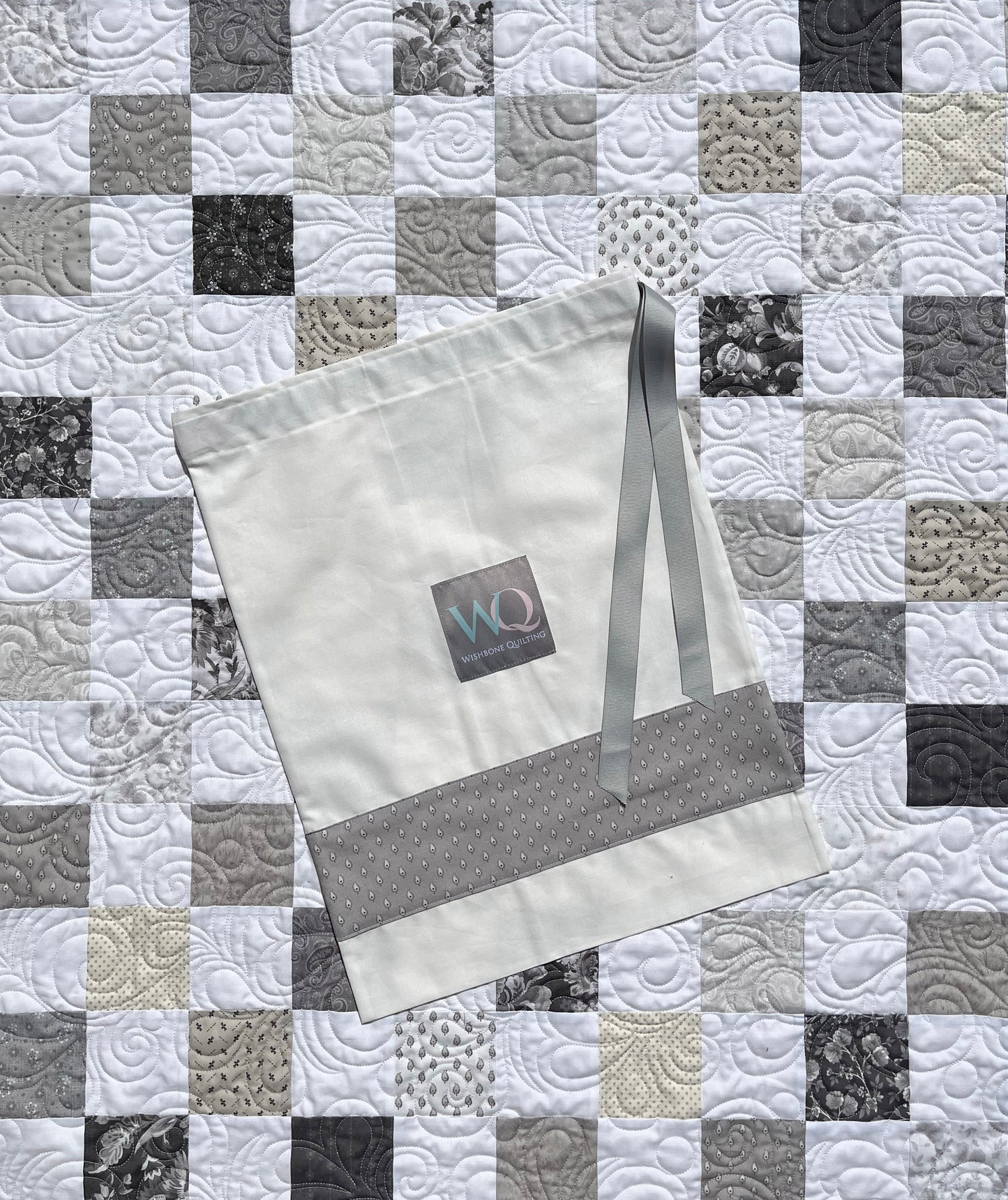Handmade Baby Quilt - Neutral Colors Baby Blanket, Tan, Grey, Cream & White, Gender Neutral, Adult Lap Quilt (36x39) Free Shipping!