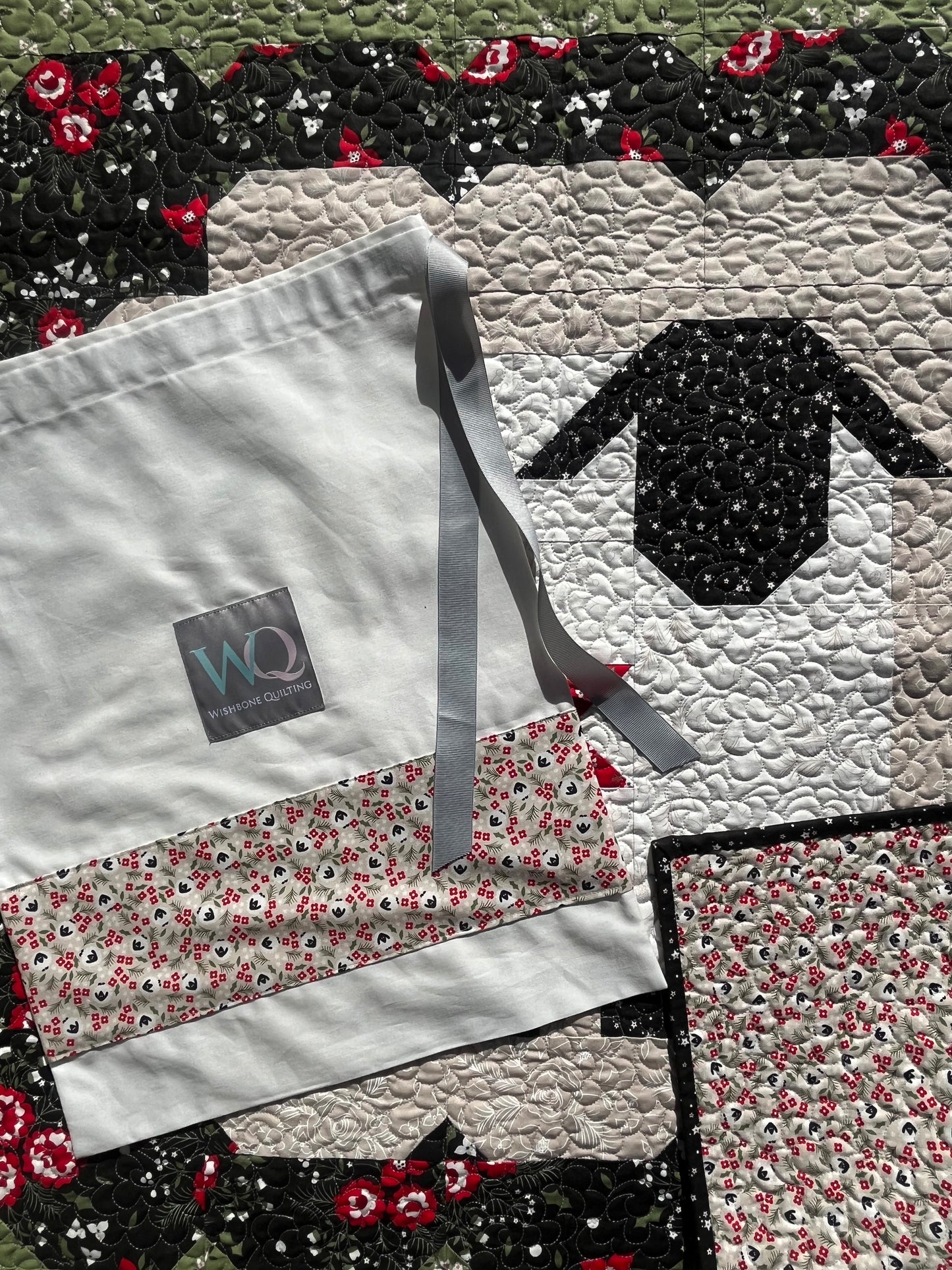 Handmade Christmas Wooly Sheep Baby Quilt, Heirloom Baby Blanket, Wall Hanging or Table Topper (40x40)