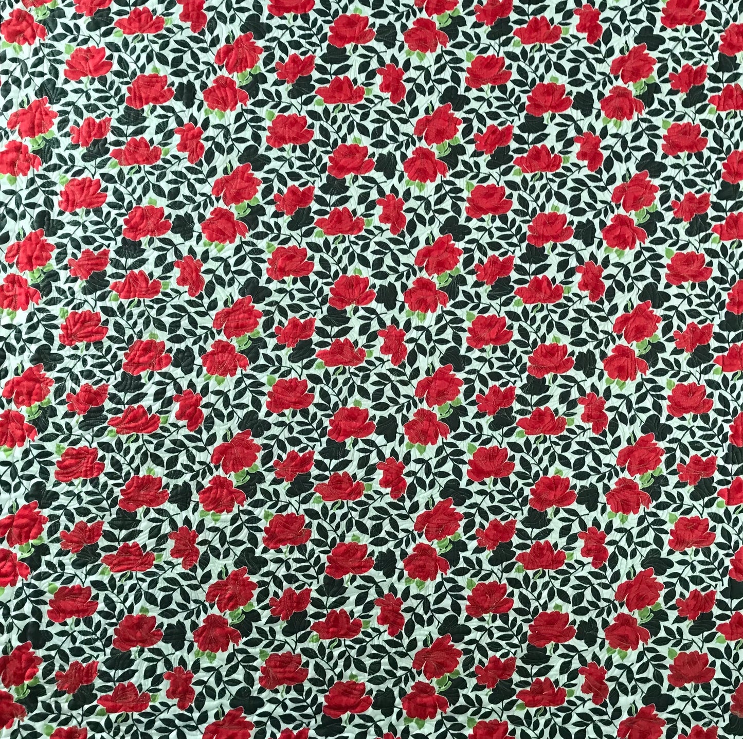Handmade Baby Quilt, Beautiful Greens & Reds, Great Christmas Gift, Adult Lap Quilt - One of a Kind - Ready to Ship