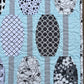 Handmade Modern Baby Quilt, Baby Blanket, Adult Lap Quilt, Table Topper, Aqua Powder Blue, Grey and White (40.5x45) Ready to Ship!