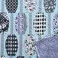 Handmade Modern Baby Quilt, Baby Blanket, Adult Lap Quilt, Table Topper, Aqua Powder Blue, Grey and White (40.5x45) Ready to Ship!