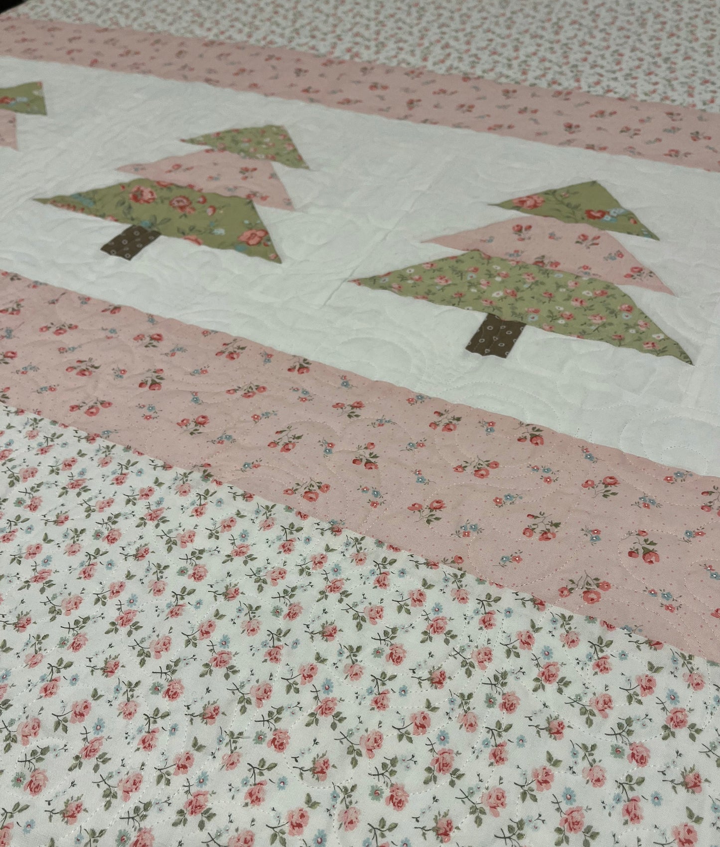 Irish Chain Quilt with Custom Backing - Custom Order for KS (67"x80")