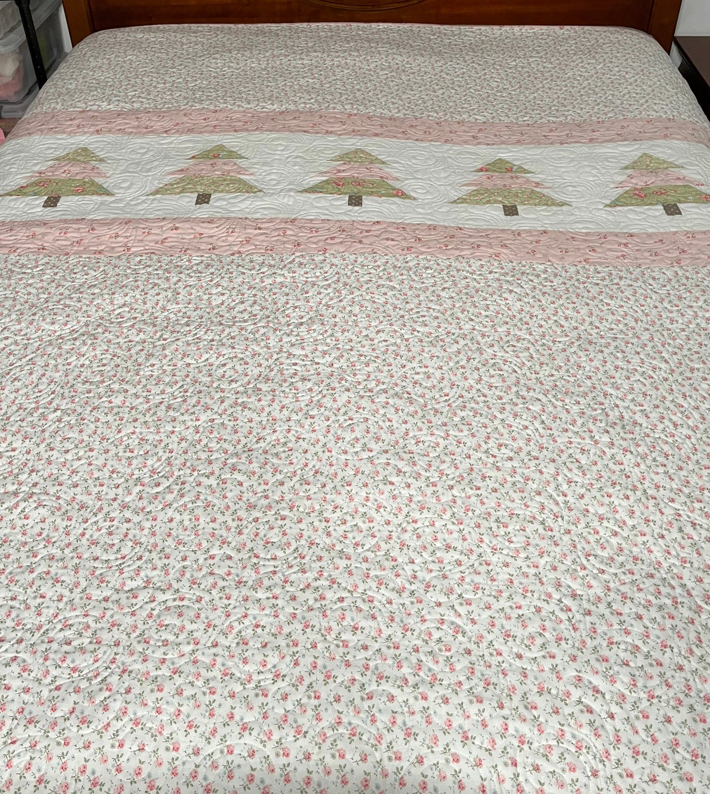 Irish Chain Quilt with Custom Backing - Custom Order for KS (67"x80")
