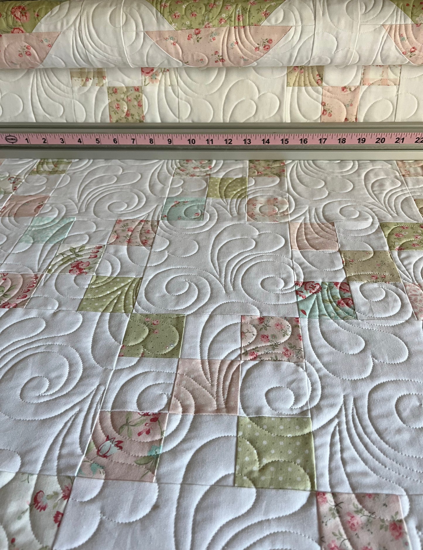 Irish Chain Quilt with Custom Backing - Custom Order for KS (67"x80")