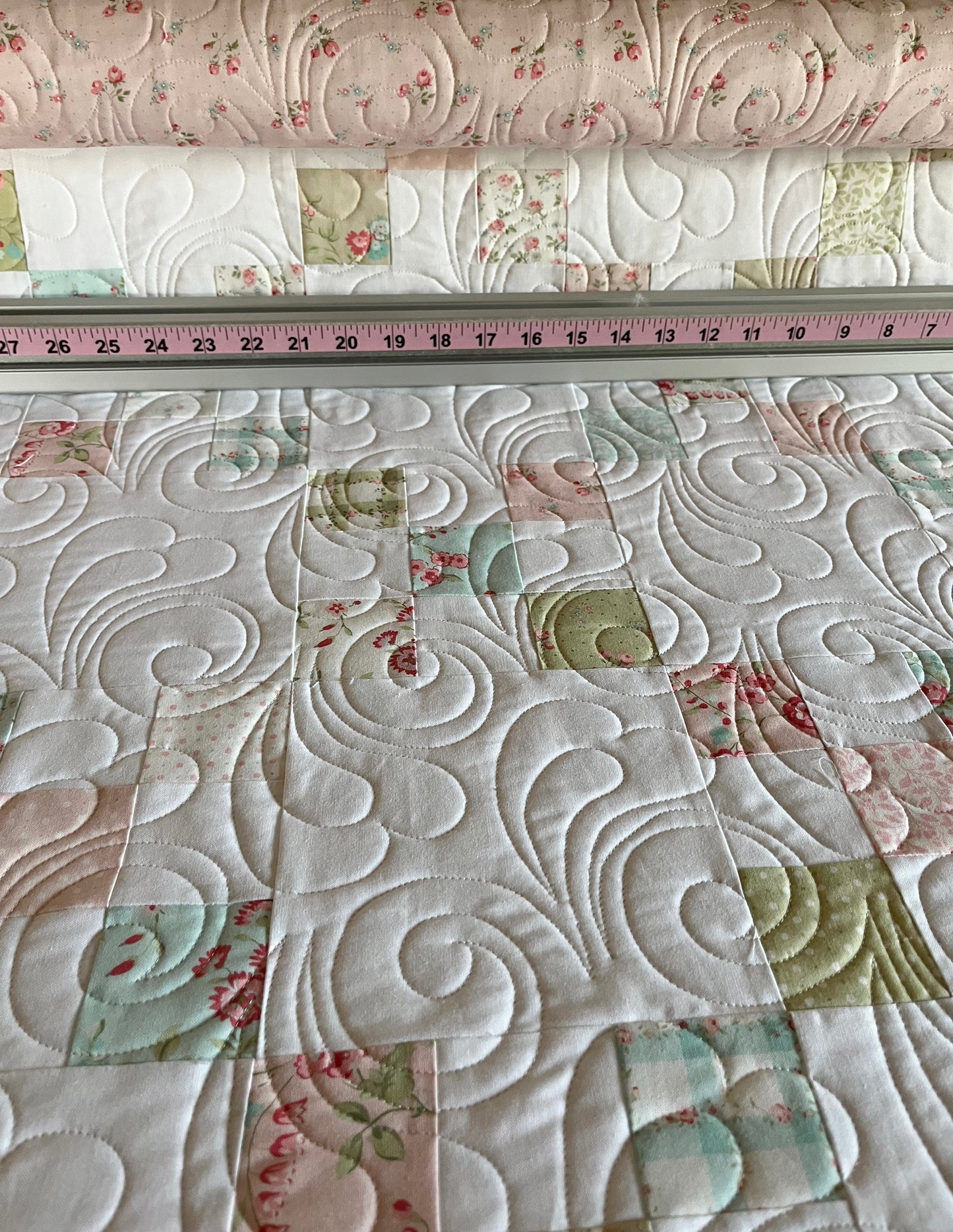 Irish Chain Quilt with Custom Backing - Custom Order for KS (67"x80")
