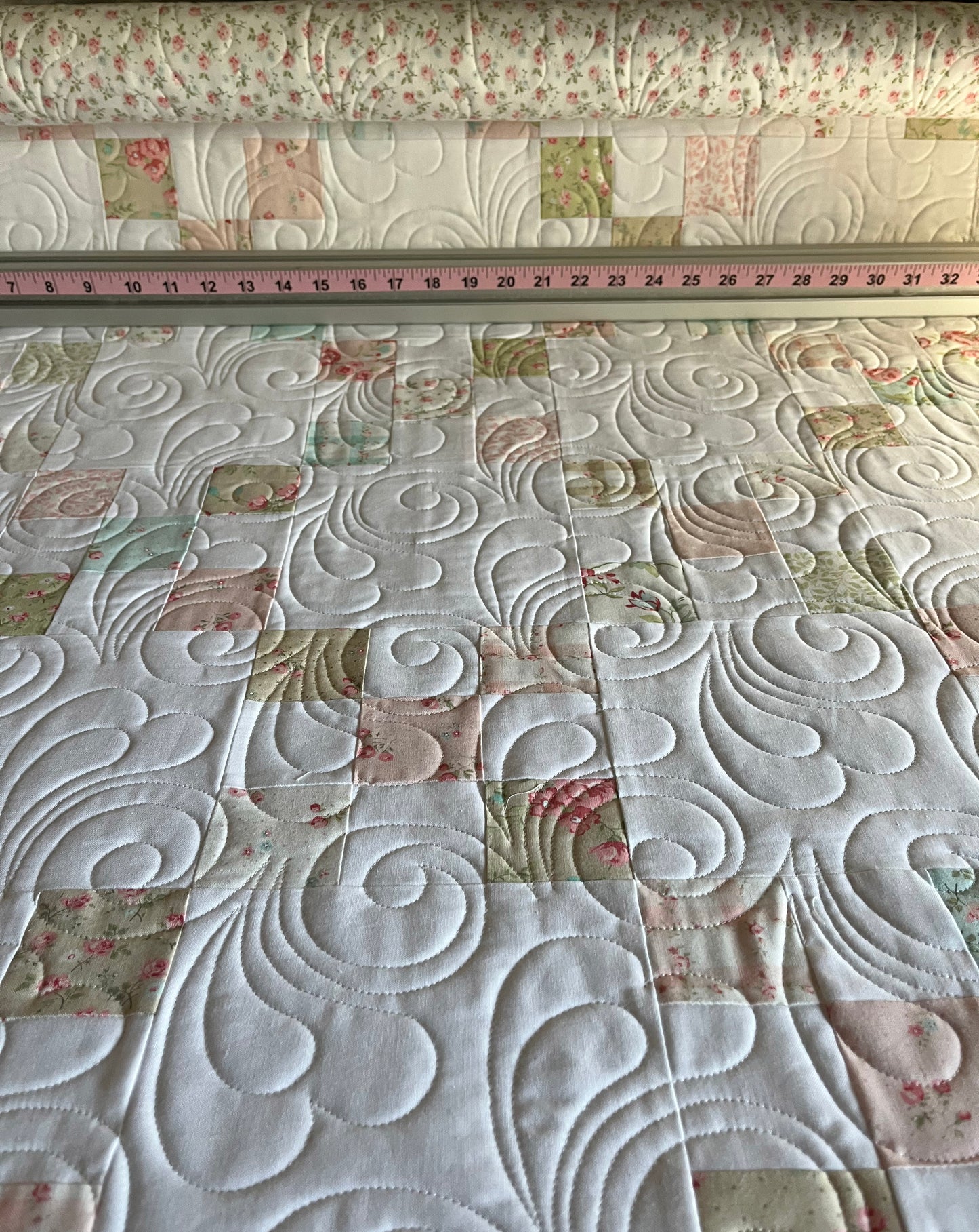 Irish Chain Quilt with Custom Backing - Custom Order for KS (67"x80")