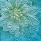 Big Flower - Aqua - Wall Hanging With Pocket Rod - Custom Made for JG