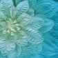 Big Flower - Aqua - Wall Hanging With Pocket Rod - Custom Made for JG