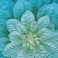 Big Flower - Aqua - Wall Hanging With Pocket Rod - Custom Made for JG