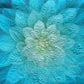 Big Flower - Aqua - Wall Hanging With Pocket Rod - Custom Made for JG