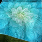 Big Flower - Aqua - Wall Hanging With Pocket Rod - Custom Made for JG