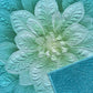 Big Flower - Aqua - Wall Hanging With Pocket Rod - Custom Made for JG