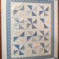 Handmade Baby Boy Quilt - Blue & White Pinwheels:  Baby Blanket - Custom Quilted - Heirloom Quality - Ready to Ship!