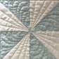 Handmade Baby Boy Heirloom Pinwheel Baby Quilt, Blue & White Baby Blanket, Free Matching Bag (37x37) Ready to Ship!