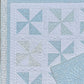 Handmade Baby Boy Heirloom Pinwheel Baby Quilt, Blue & White Baby Blanket, Free Matching Bag (37x37) Ready to Ship!