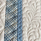 Handmade Baby Boy Quilt, Heirloom Baby Blanket, Christmas Gift, Blue & White Baby Boy Blanket (45x54.5)  Ready to Ship!