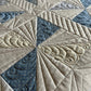 Handmade Baby Boy Quilt, Heirloom Baby Blanket, Christmas Gift, Blue & White Baby Boy Blanket (45x54.5)  Ready to Ship!