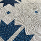 Handmade Baby Quilt, Adult Lap Quilt - Moda Blueprint Fabric 46"x46"