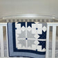 Handmade Baby Boy Quilt, Baby Girl Quilt, Baby Blanket (52x52.5) Moda Blueberry Delight Fabric, Ready to Ship!