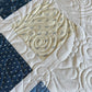 Handmade Baby Boy Quilt, Blue & White Baby Blanket (40.5x48) FREE Matching Handmade Bag, Ready to Ship and FREE SHIPPING!