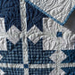 Handmade Baby Quilt, Adult Lap Quilt - Moda Blueprint Fabric 46"x46"