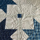 Handmade Baby Quilt, Adult Lap Quilt - Moda Blueprint Fabric 46"x46"