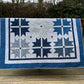 Handmade Baby Quilt - Adult Lap Quilt - Moda Blueprint Fabric 53"x53"