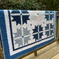 Handmade Baby Quilt - Adult Lap Quilt - Moda Blueprint Fabric 53"x53"